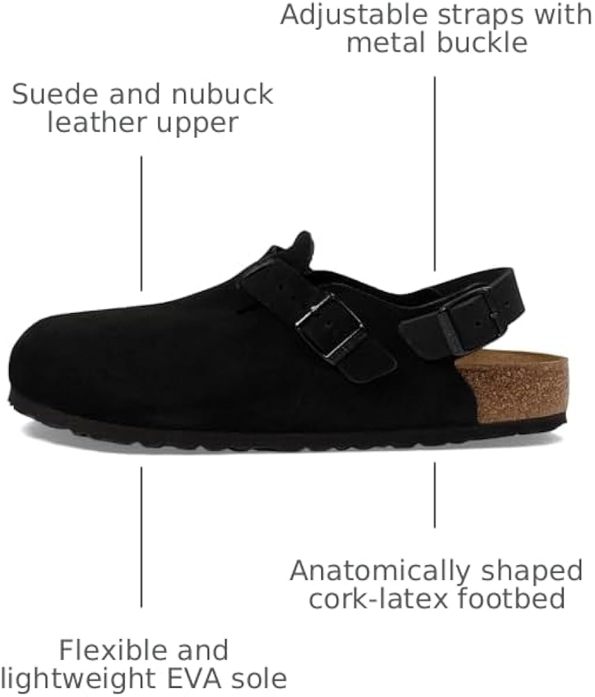Amazon.com | Birkenstock Unisex Tokio - Suede Black EU 39 (US